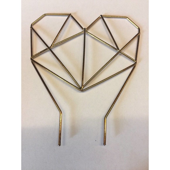 Jewelry Holder IMM Living Coxet Wire Heart Ceramic Ring Plate Copper Vanity NEW - Picture 8 of 8